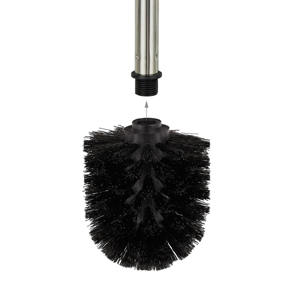 Toilet brush, set of 3, black