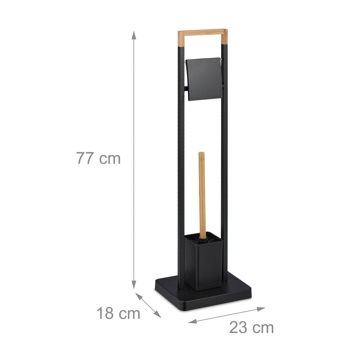 Toilet chair in bamboo and stainless steel