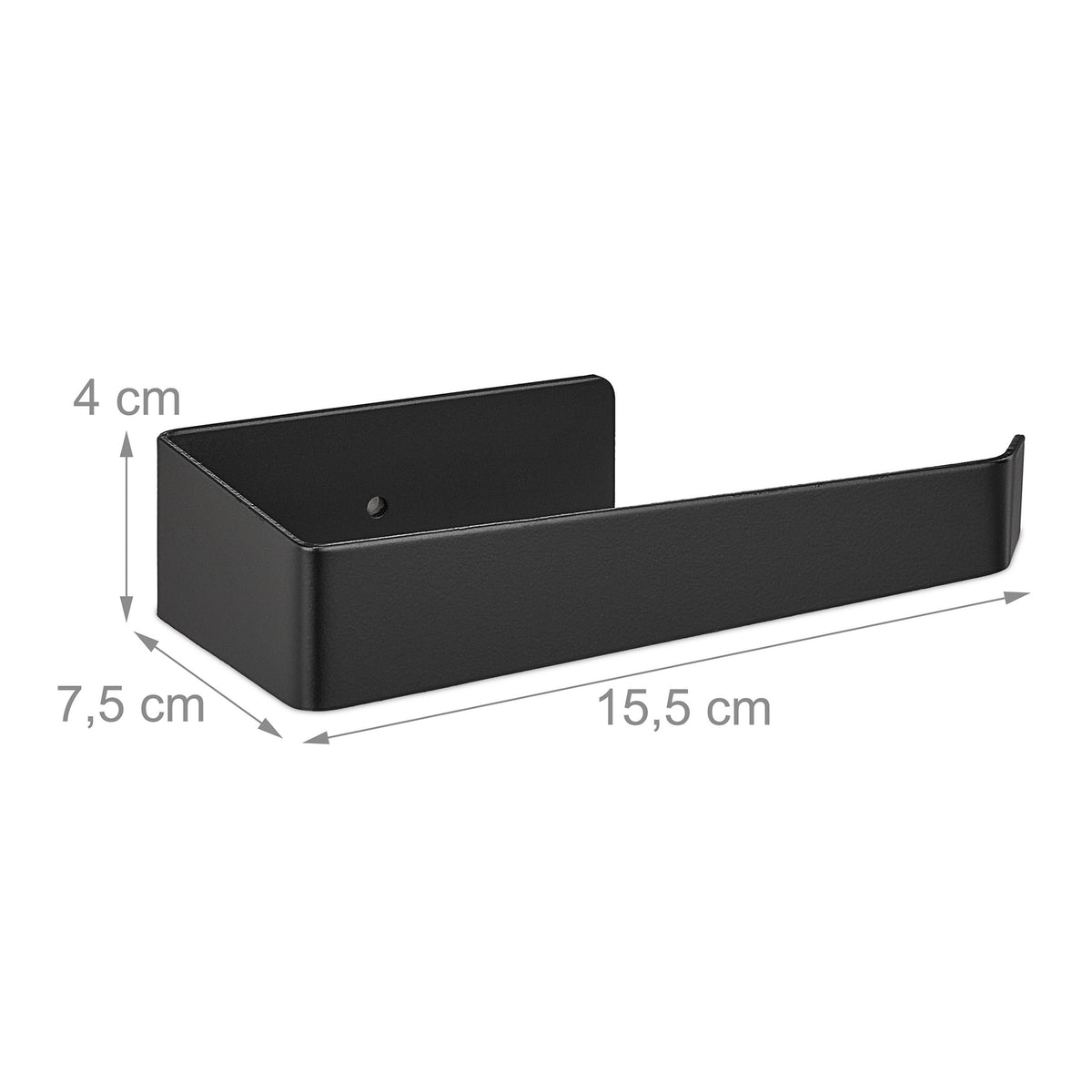Toilet paper holder in black