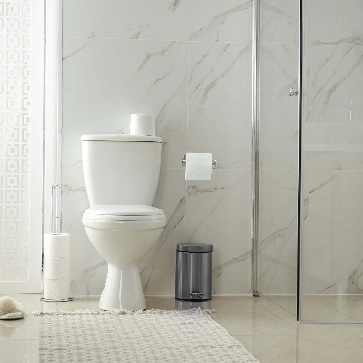 Toilet roll holder without drilling