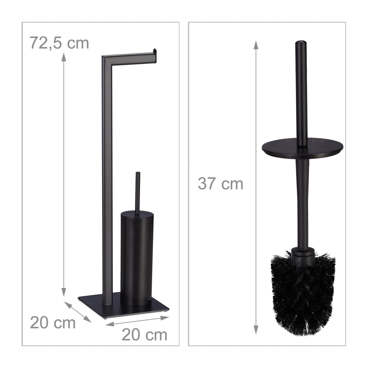Toilet seat in matt black