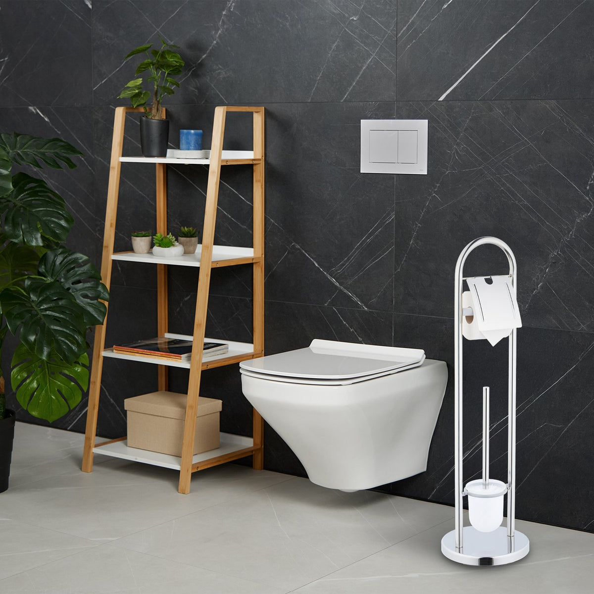 Toilet set in stainless steel