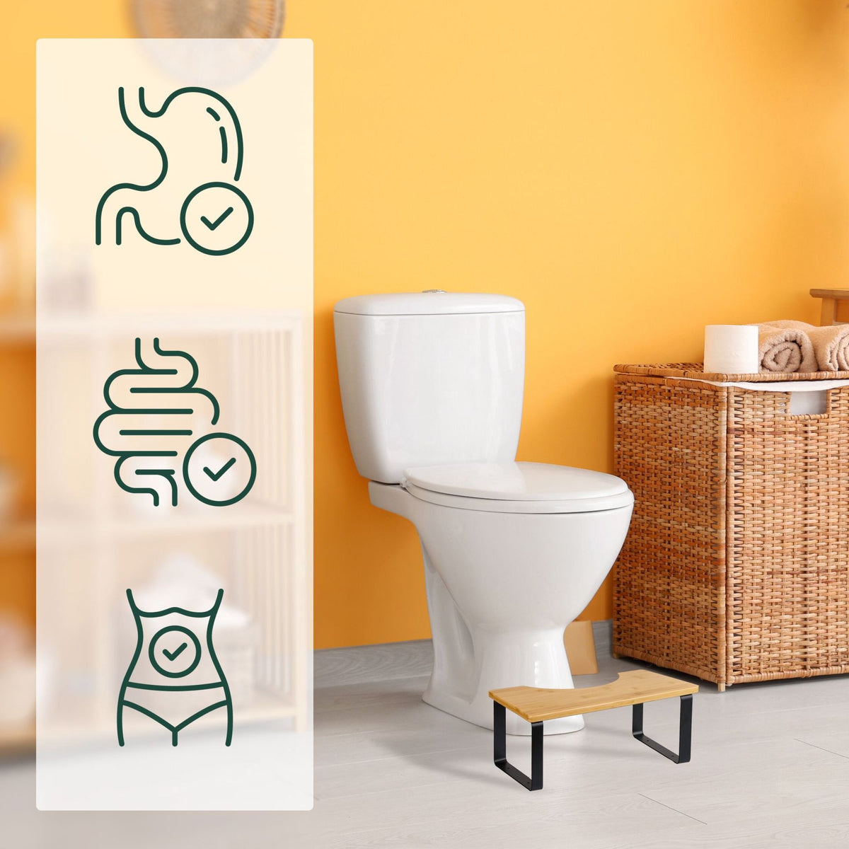 Toilet stall in bamboo and metal