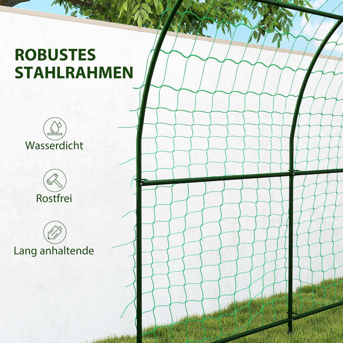 Tomato Trellis Arch, Steel, 216 cm, Dark Green