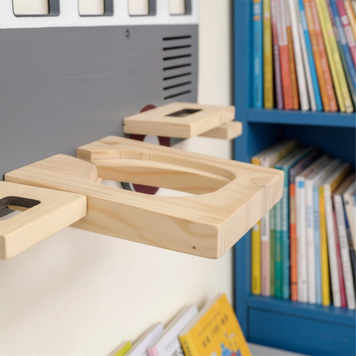Toniebox Wall Shelf with Magnetic Strips, Holds 25 Tonies