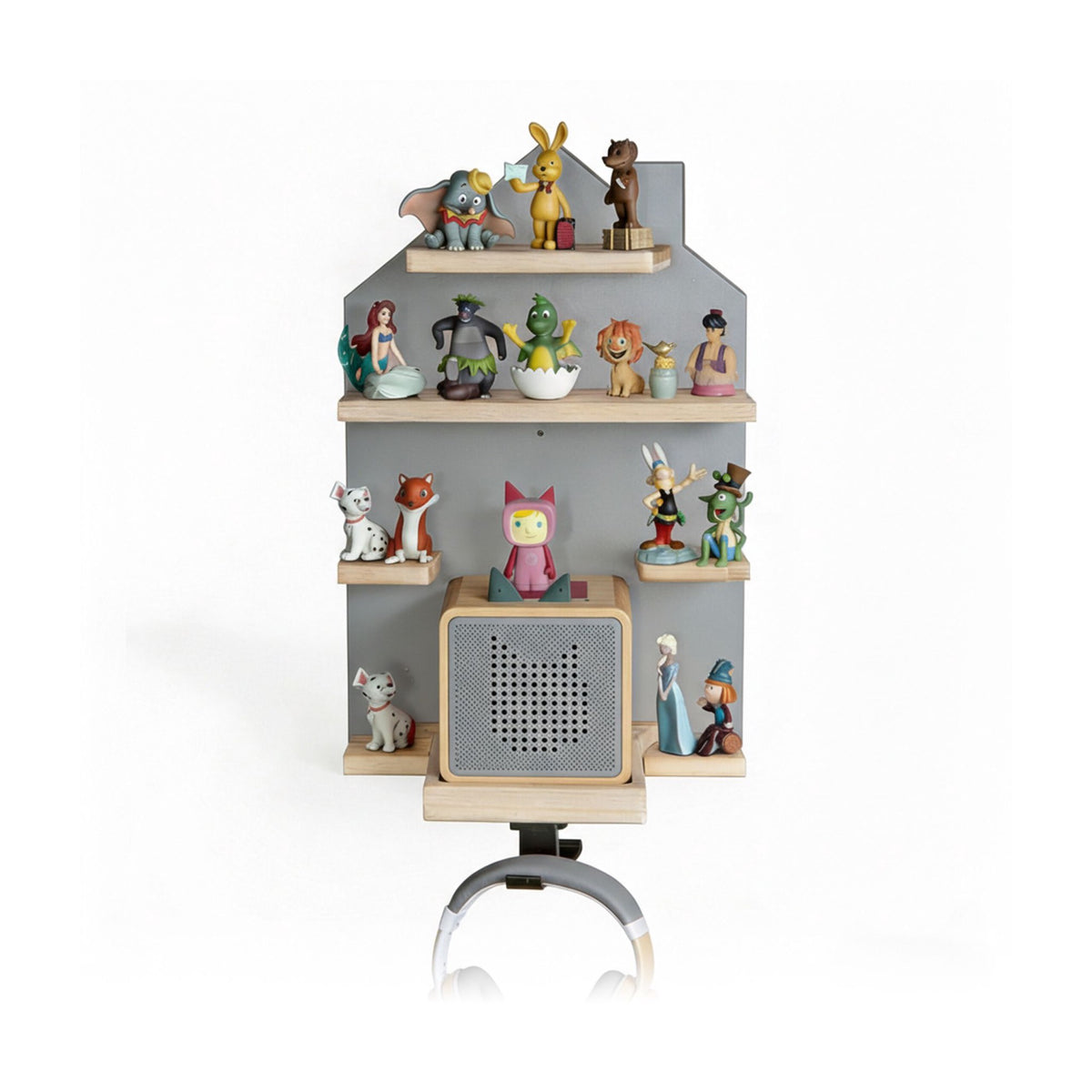 Toniebox Wall Shelf with Magnetic Strips, Holds 32 Tonies