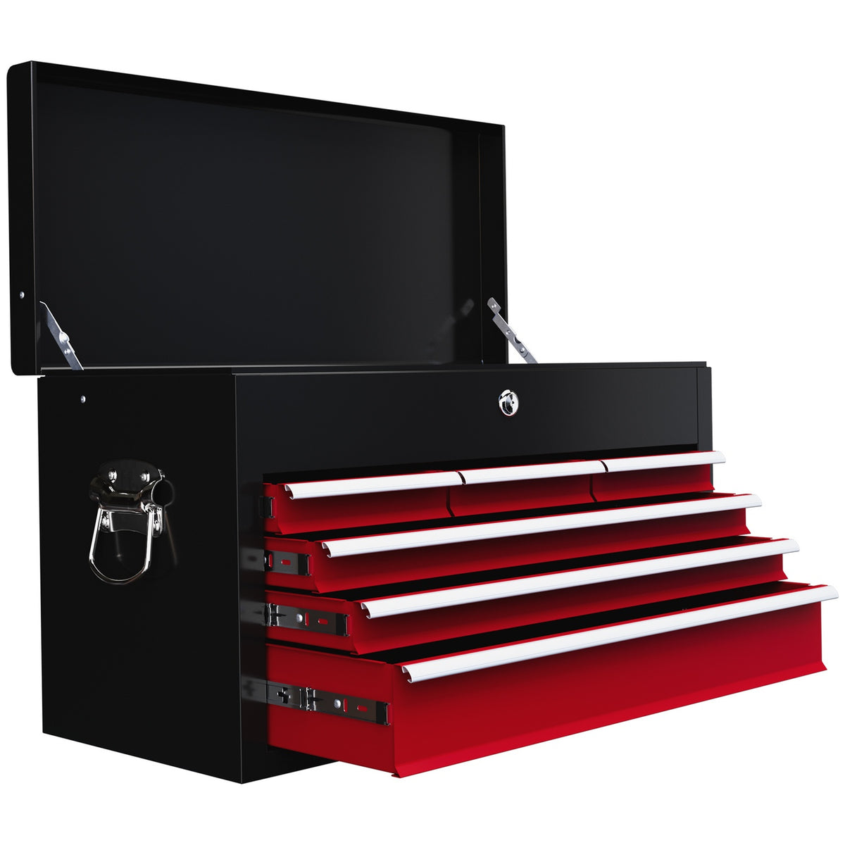 Tool Box Tool Box 6 Drawers Lock Tool Box Handle Tool Box Steel Red + Black 60X26X34Cm