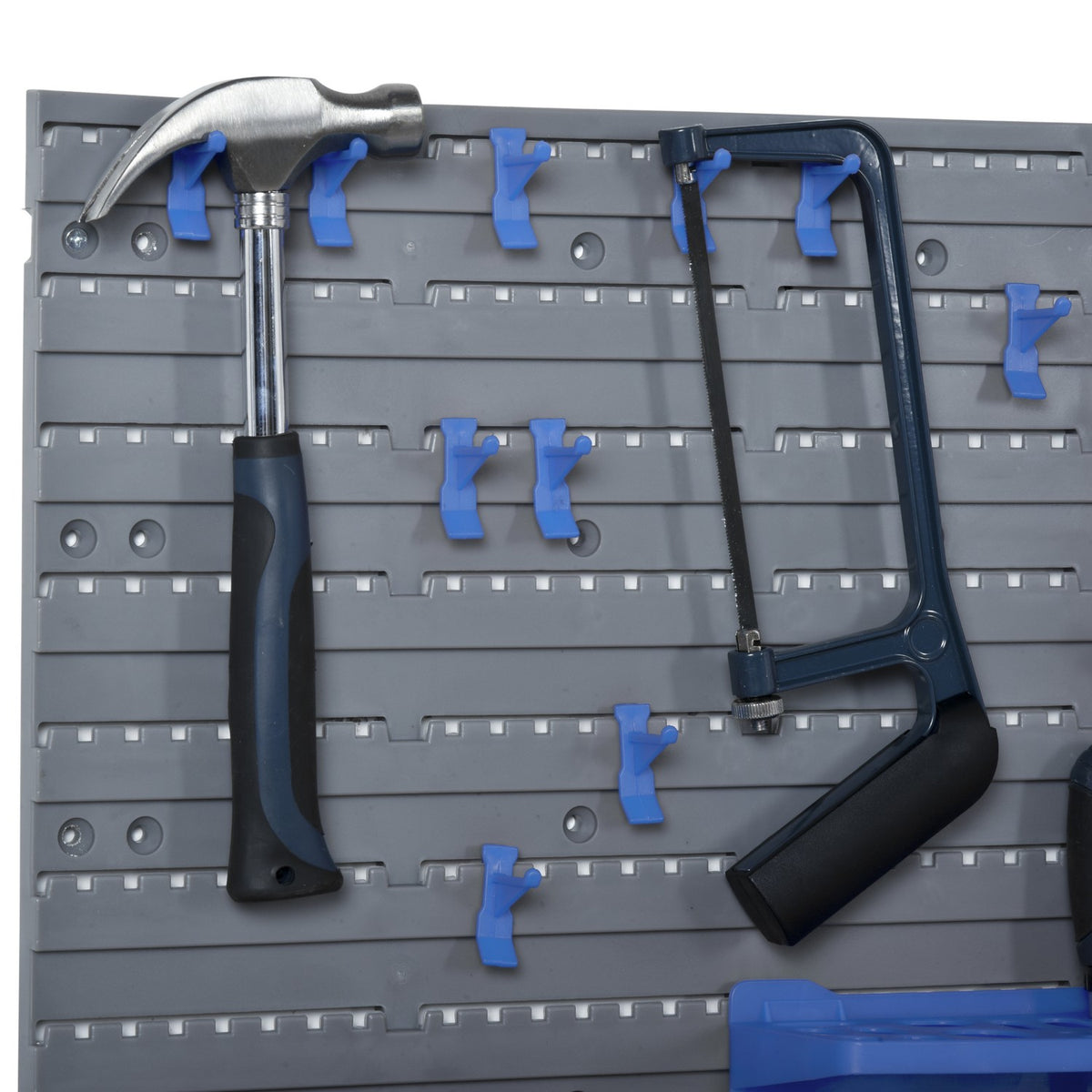 Tool Hole Wall, Tool Holder, Blue+Gray, For Workshop