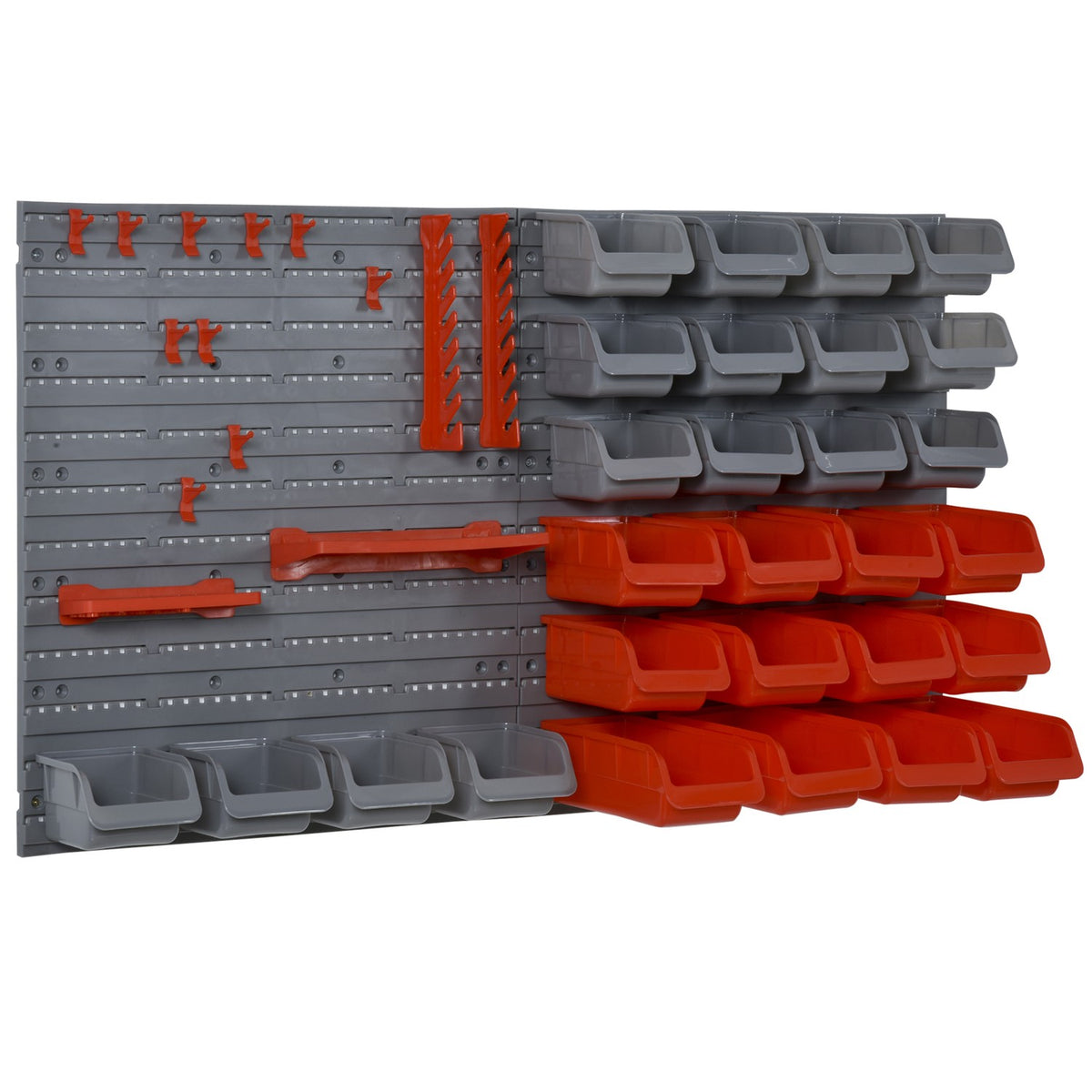 Tool Hole Wall, Tool Holder, Red+Gray, 63.5X22.5X95.5 Cm