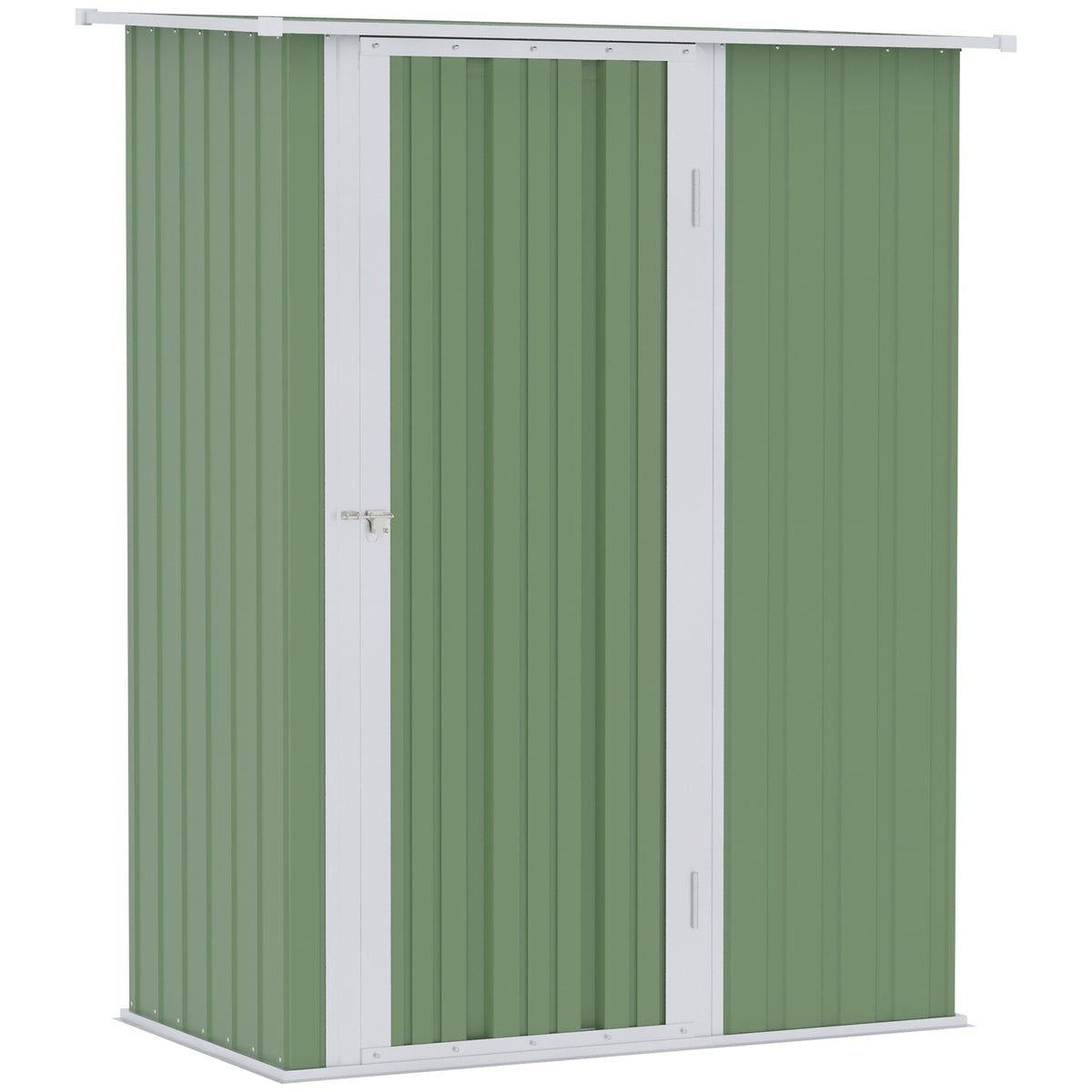 Tool Shed Garden Shed Tool Shed With Door Outdoor Steel Green 142 X 84 X 189 Cm