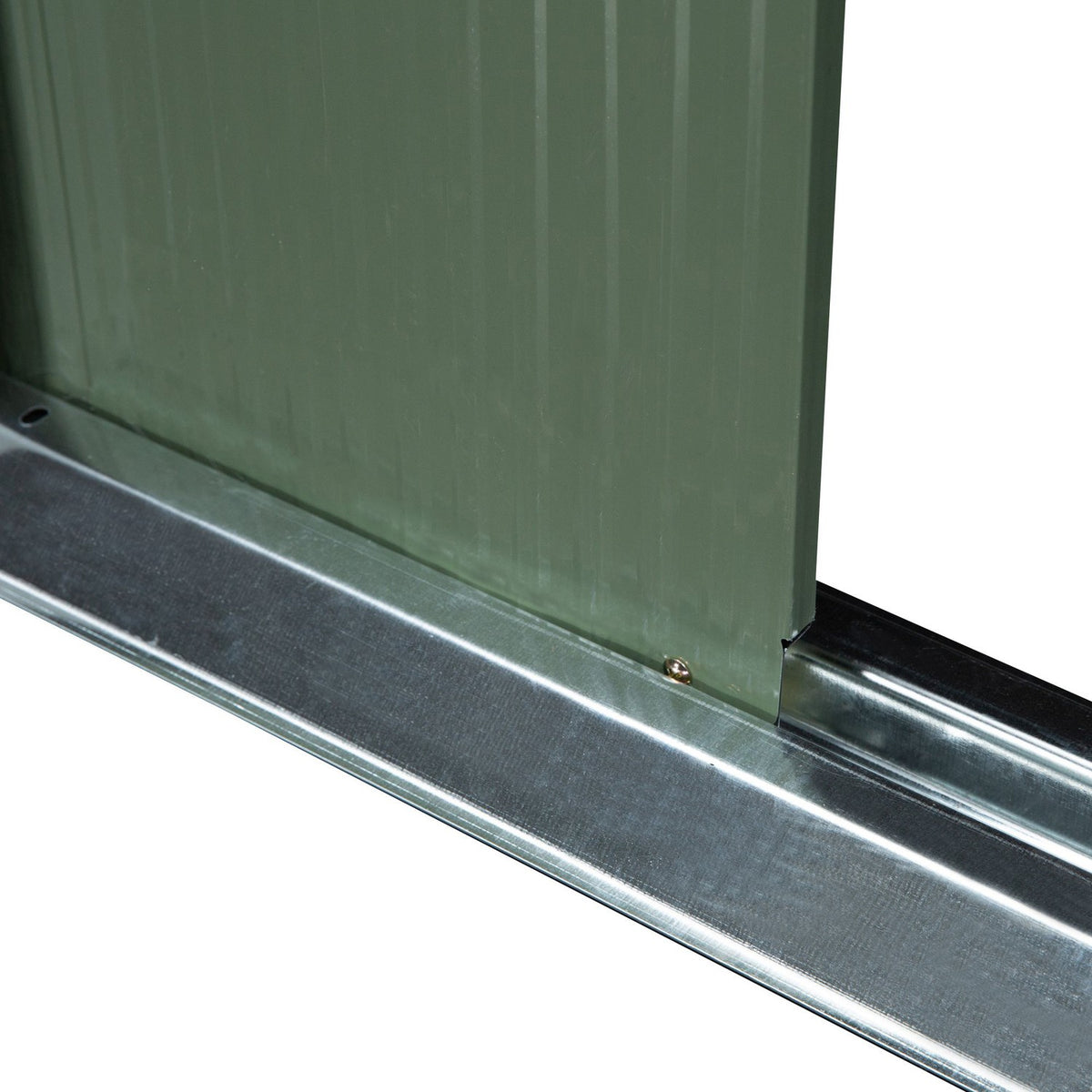 Tool Shed, Garden Shed, Tool Shed With Sliding Door, Ventilation Window, Lean-To Roof, Outdoor, Steel, Light Green, 280 X 130 X 172 Cm