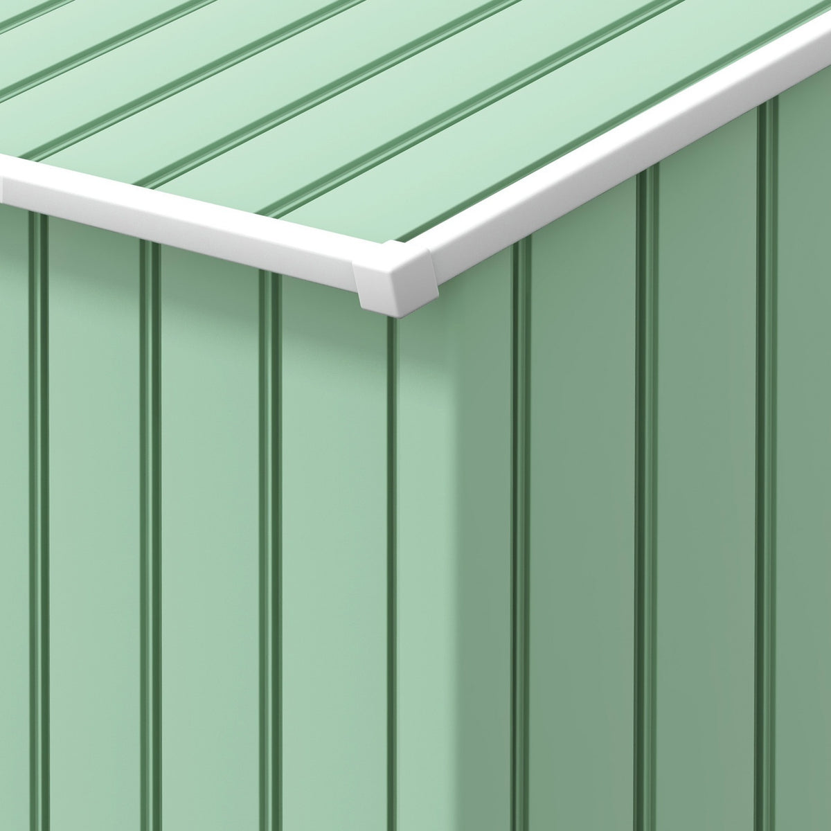 Tool Shed With Sliding Doors Garden Shed Made Of Steel, Weatherproof, With Foundation, Light Green, 213X130X185Cm