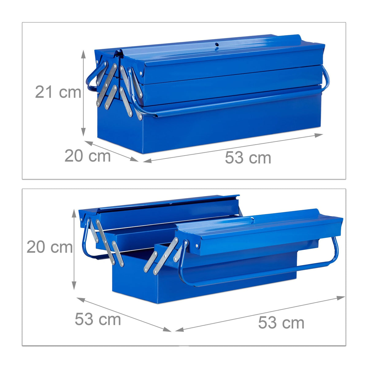 Tool box empty blue