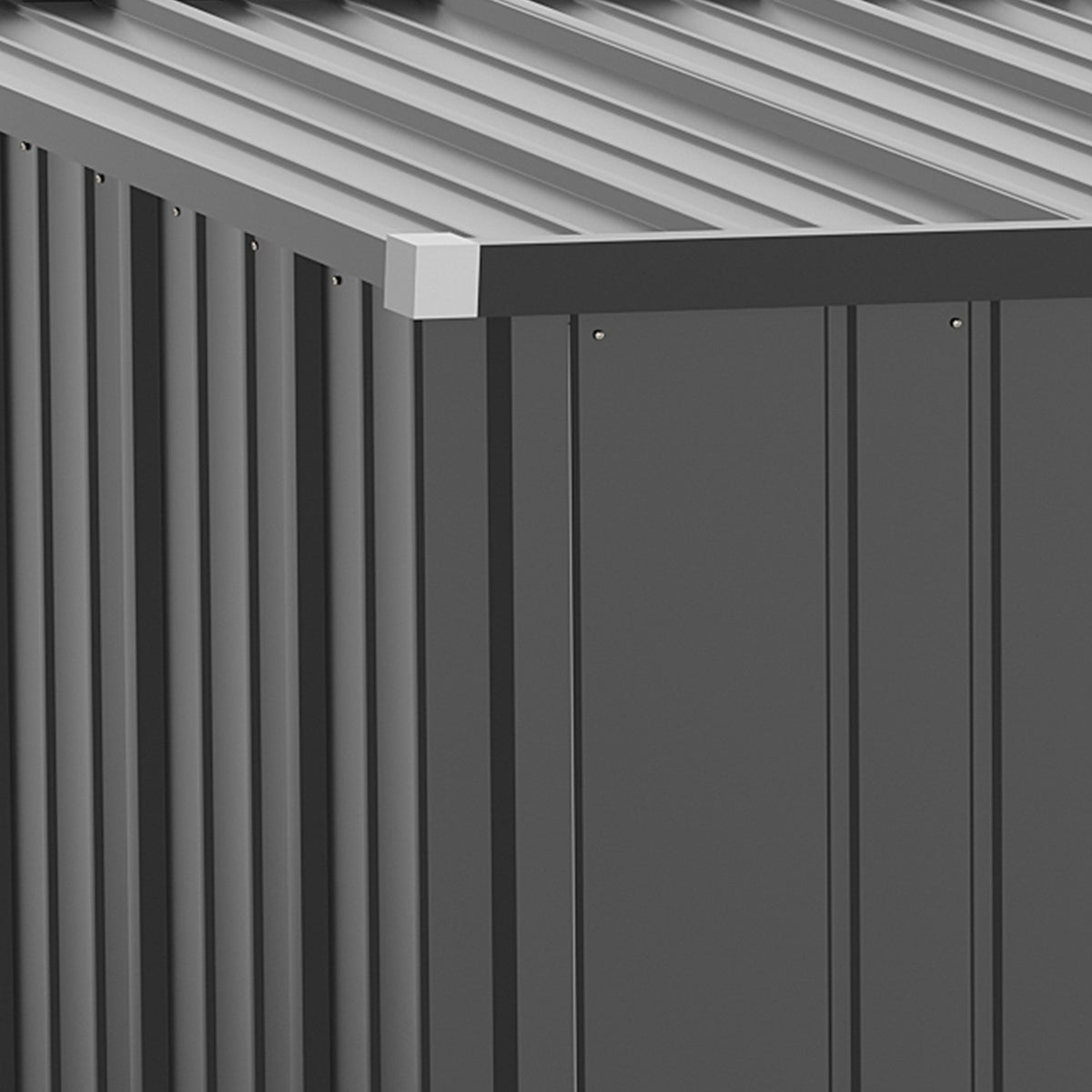 Tool shed 1.34 m² Lockable garden cupboard with pent roof made of galvanized steel, 161.5x94.5x196cm, black
