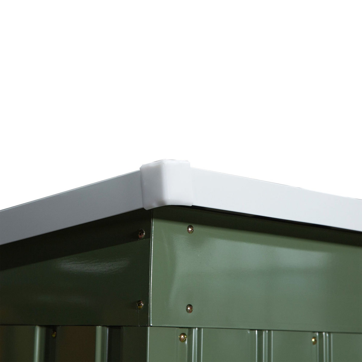 Tool shed 2.42 m², garden shed with ventilation window, sliding door, foundation, 213 x 130 x 159/172 cm, tool shed made of galvanized steel, weatherproof, for garden, green