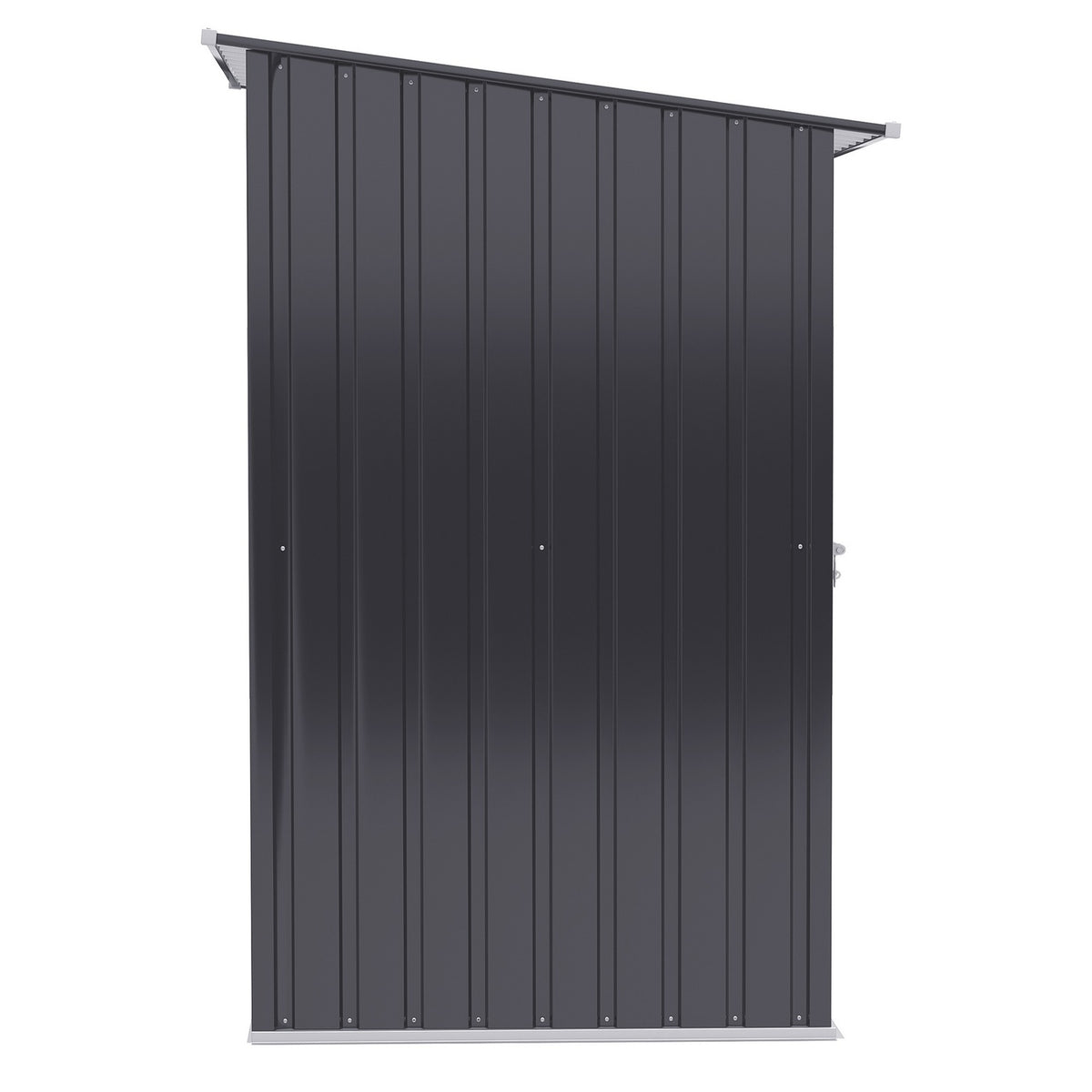 Tool shed garden shed 1 x 1 m metal garden shed tool shed 0.92 m² galvanized steel dark gray