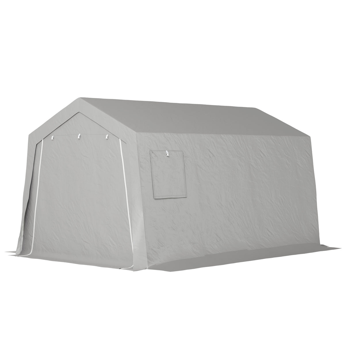 Tool shed with gable roof, waterproof tool tent with doors, windows, anti-dust bicycle cover, foil tool shed, bicycle garage for patio, garden, 300 x 447 x 255 cm, light gray