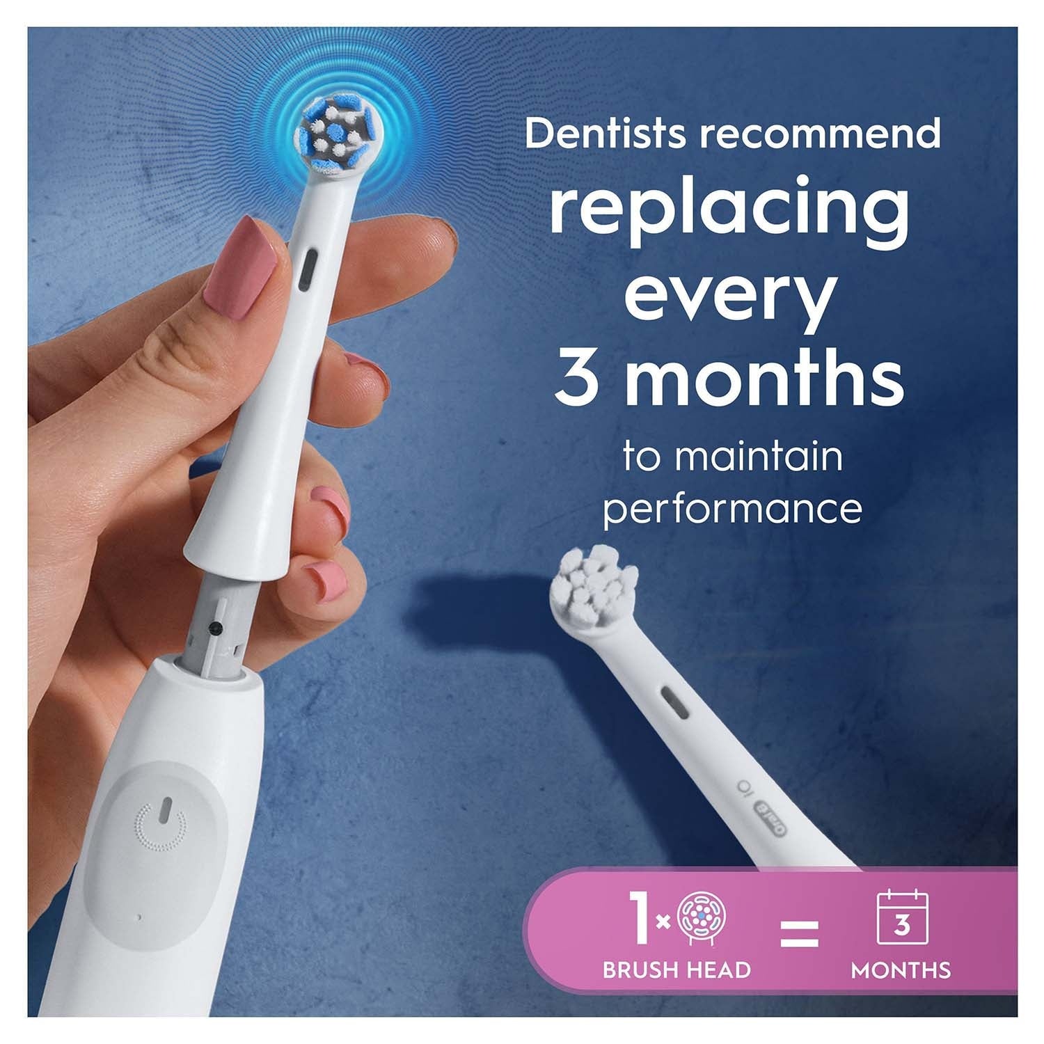 Toothbrush Heads, Gentle Care, White, 3-Pack