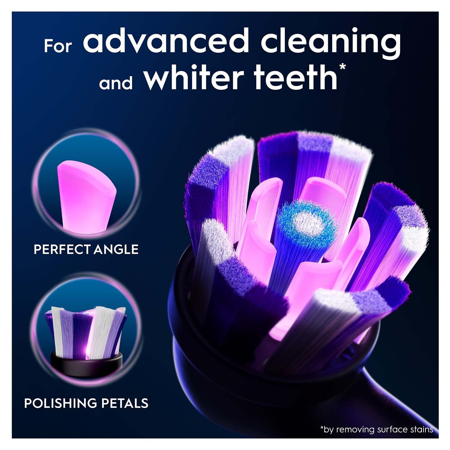 Toothbrush Heads, Radiant White & Black, 3-Pack