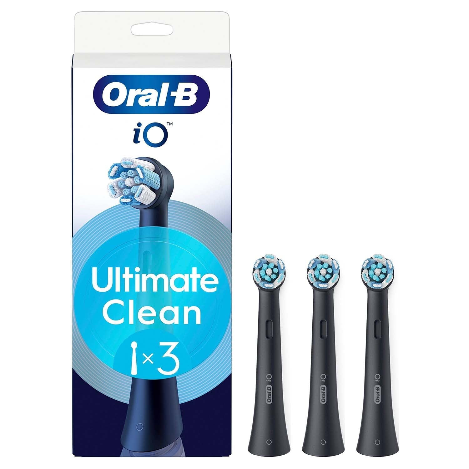 Toothbrush Heads, Ultimate Clean, Black, 3-Pack