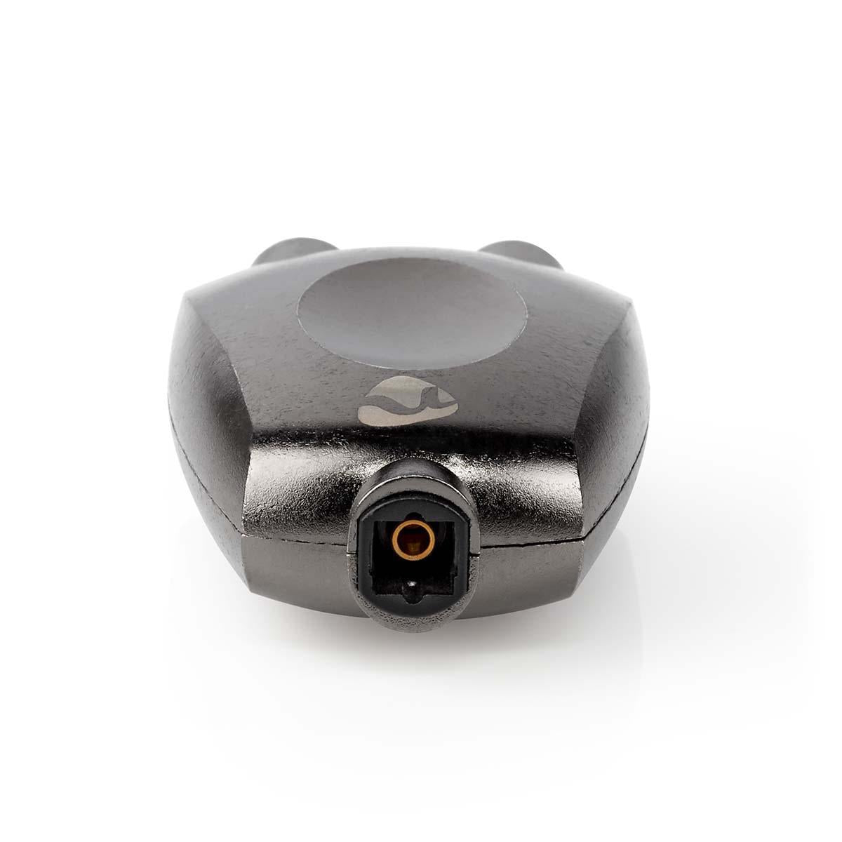 TosLink Adapter | TosLink Female | 2x TosLink Female | Splitters | Aluminum | Gray With Metal | 1 pc. | Box