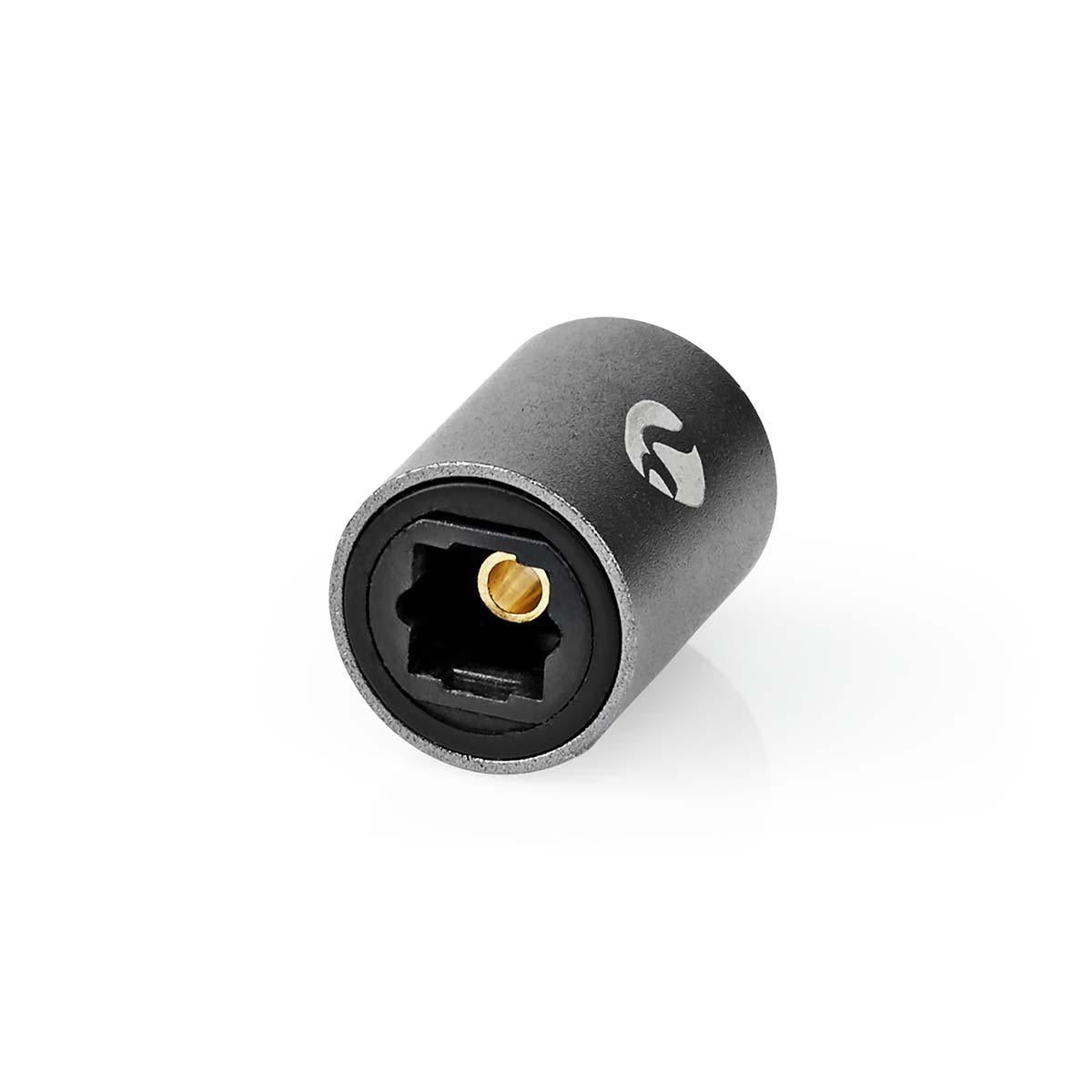 TosLink Adapter | TosLink Female | TosLink Female | Straight | Metal | Gray With Metal | 1 pc. | Box