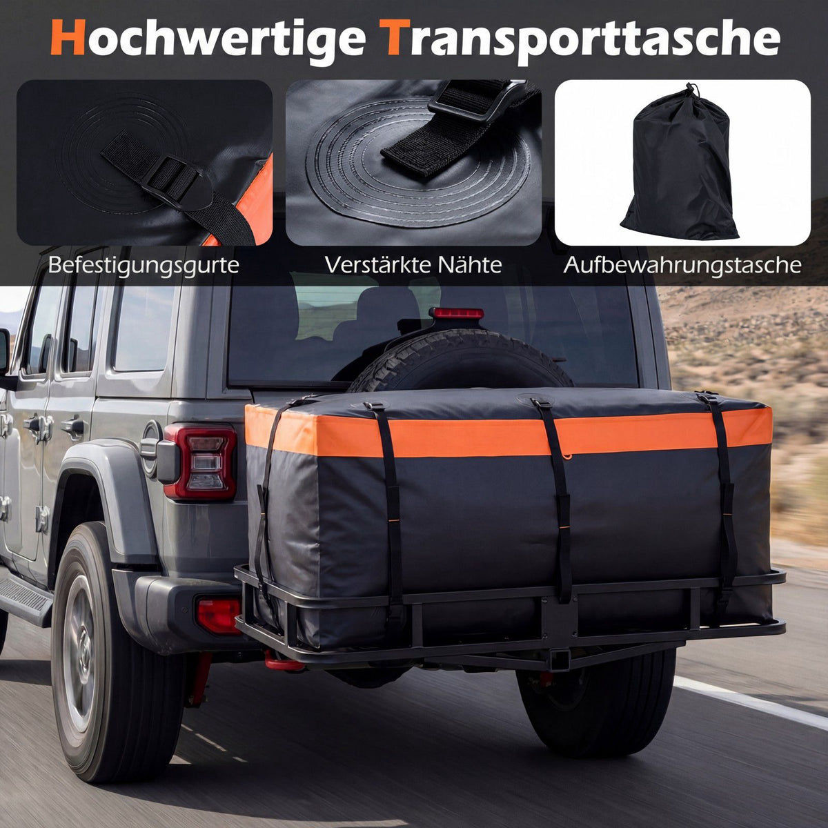 Tow Hitch Cargo Bag, 566L Waterproof PVC, Foldable