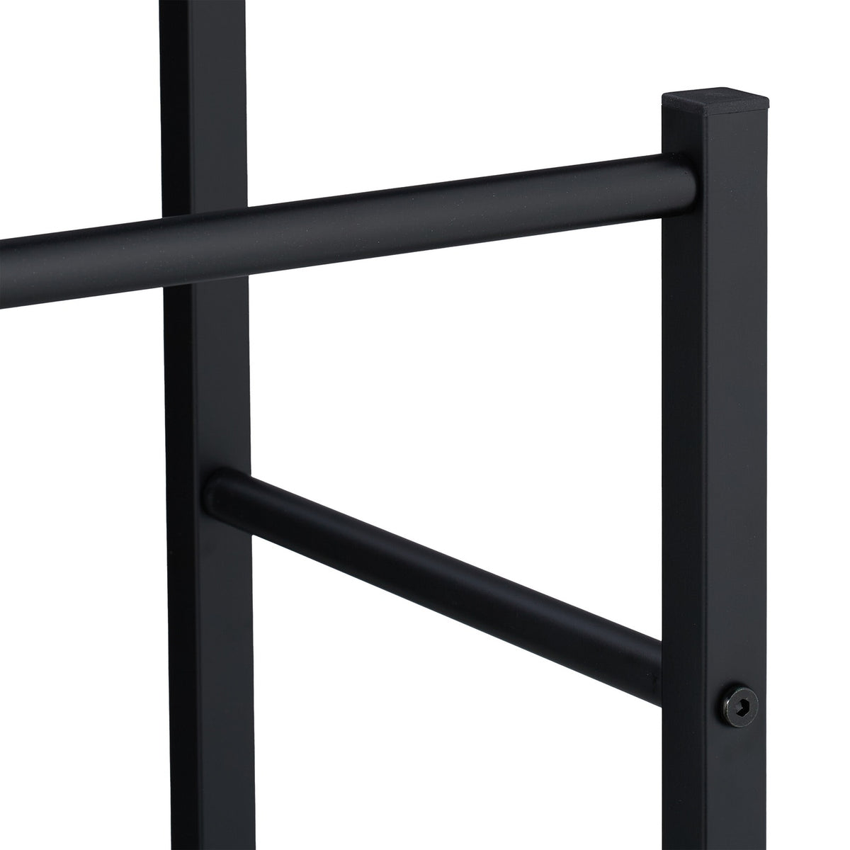 Towel Rack with 2 Bars and Wood-Effect Shelf