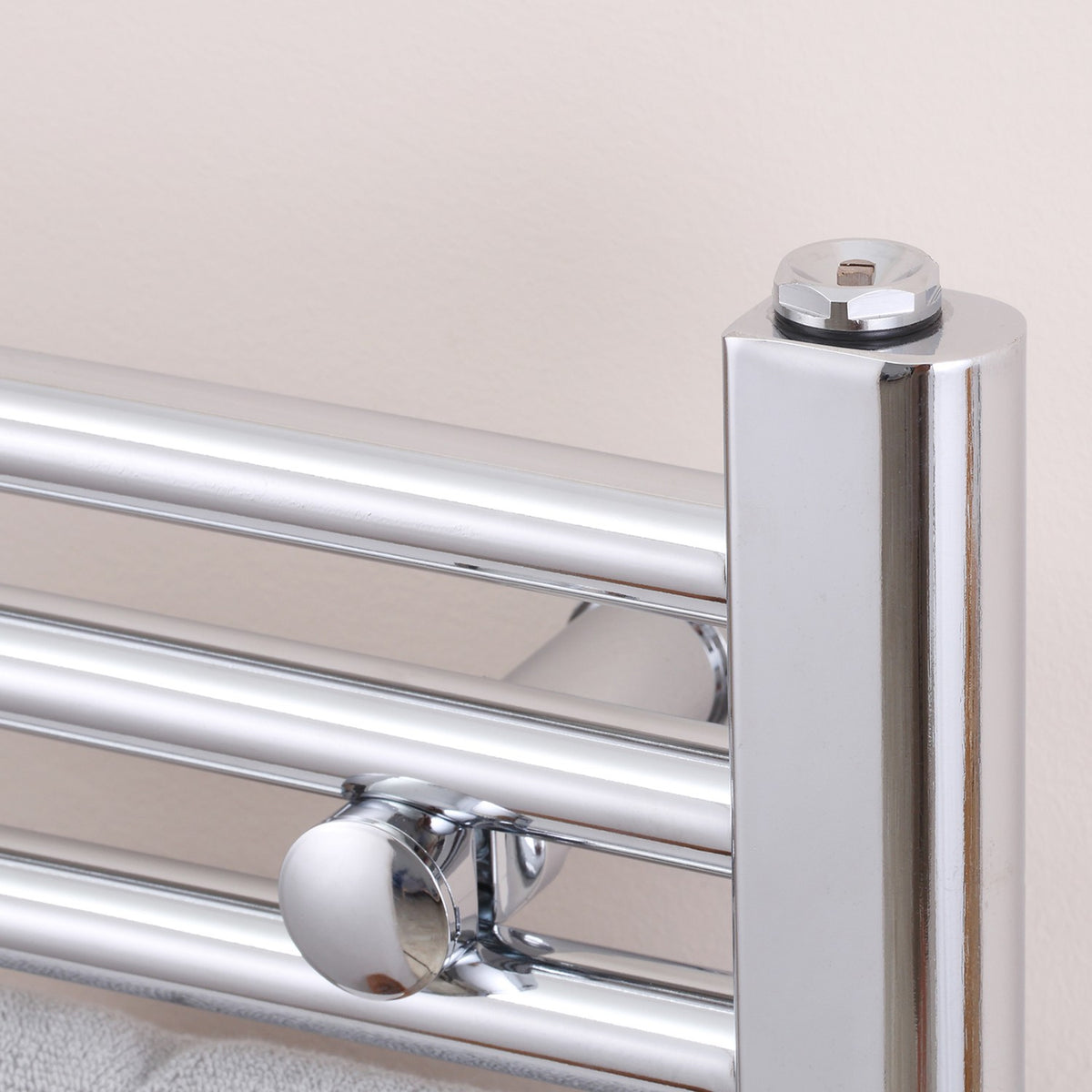 Towel Radiator Hydronic Towel Warmer 14 Heating Rods Bathroom Radiator Towel Heater Wall Mounted Carbon Steel Silver 600 X 800 Mm