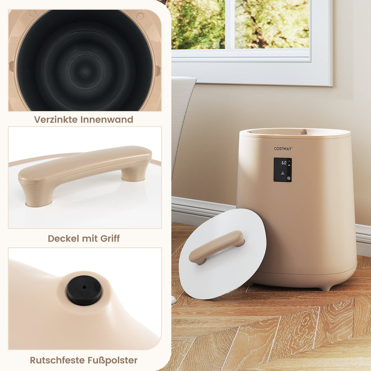 Towel Warmer 18L with LED Display & Auto Shut-Off