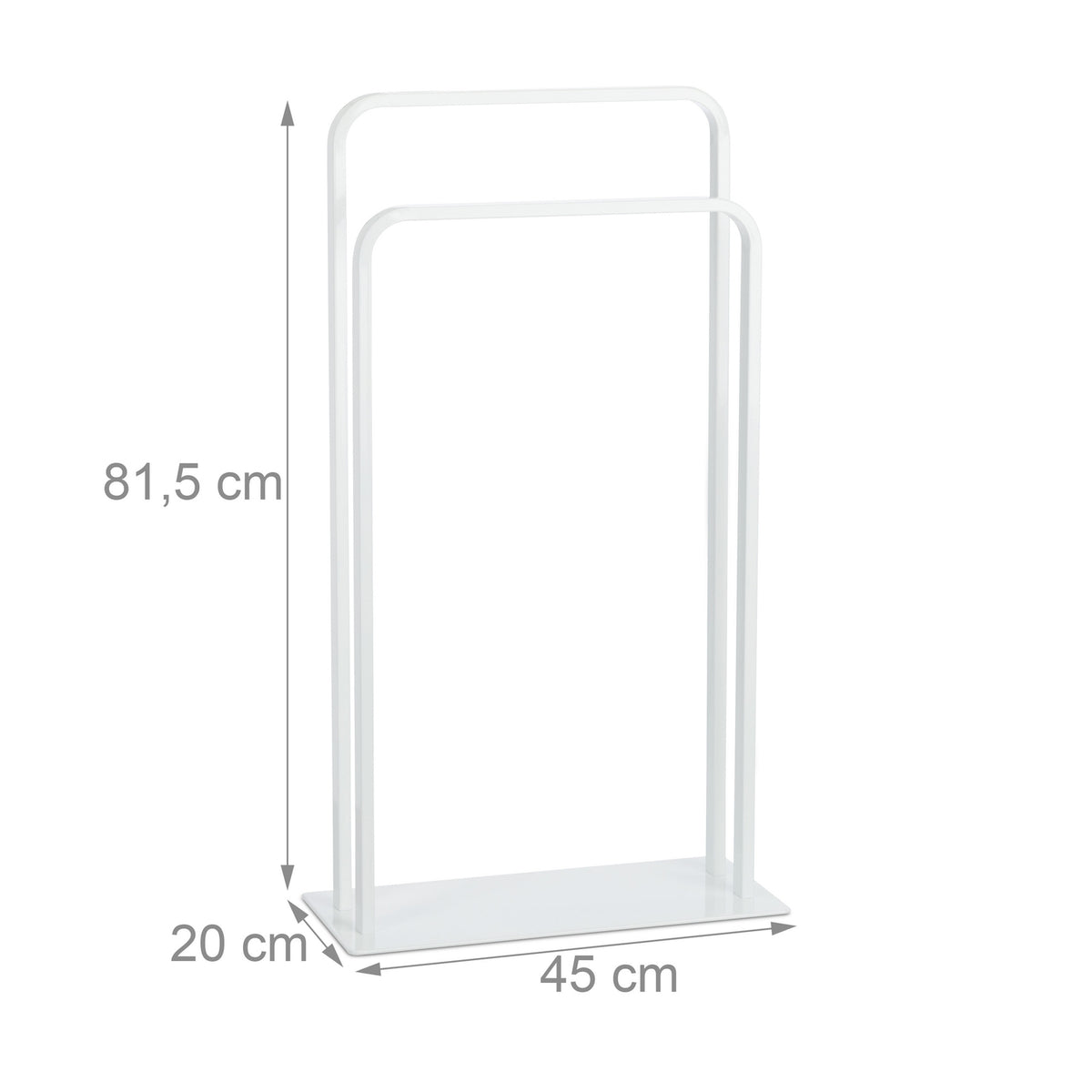 Towel hanger White 2 Bars