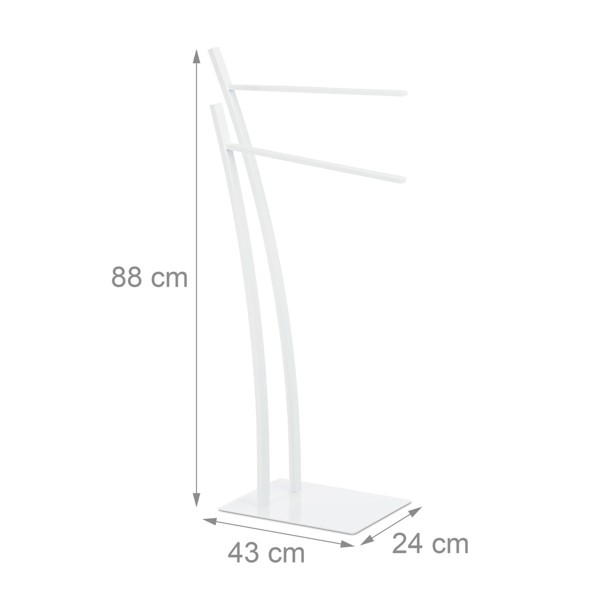 Towel hanger White Two-armed