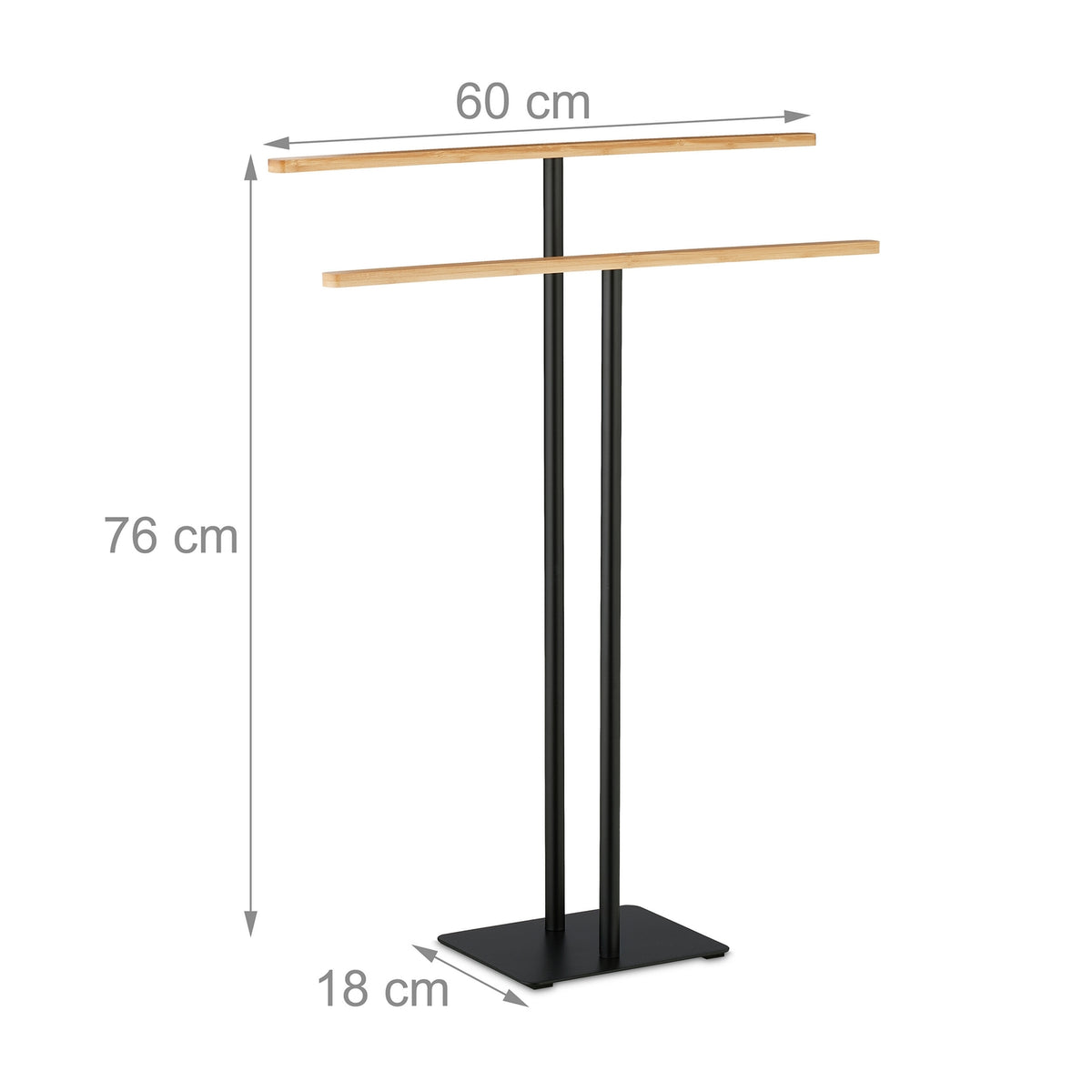 Towel rack with T-design