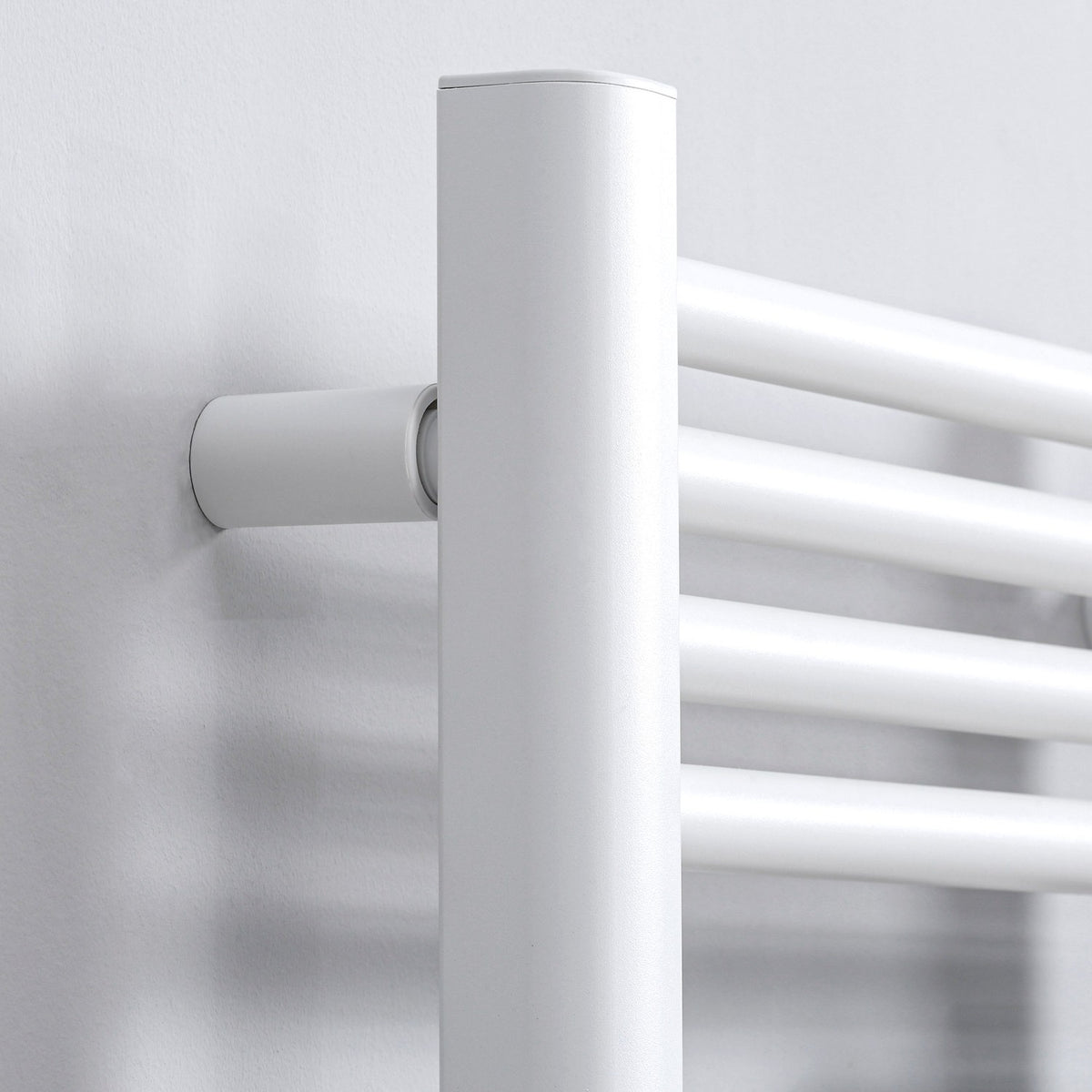 Towel radiator 540x960 mm bathroom radiator 16 heating elements with overheating protection wall mounting aluminum white for bathroom