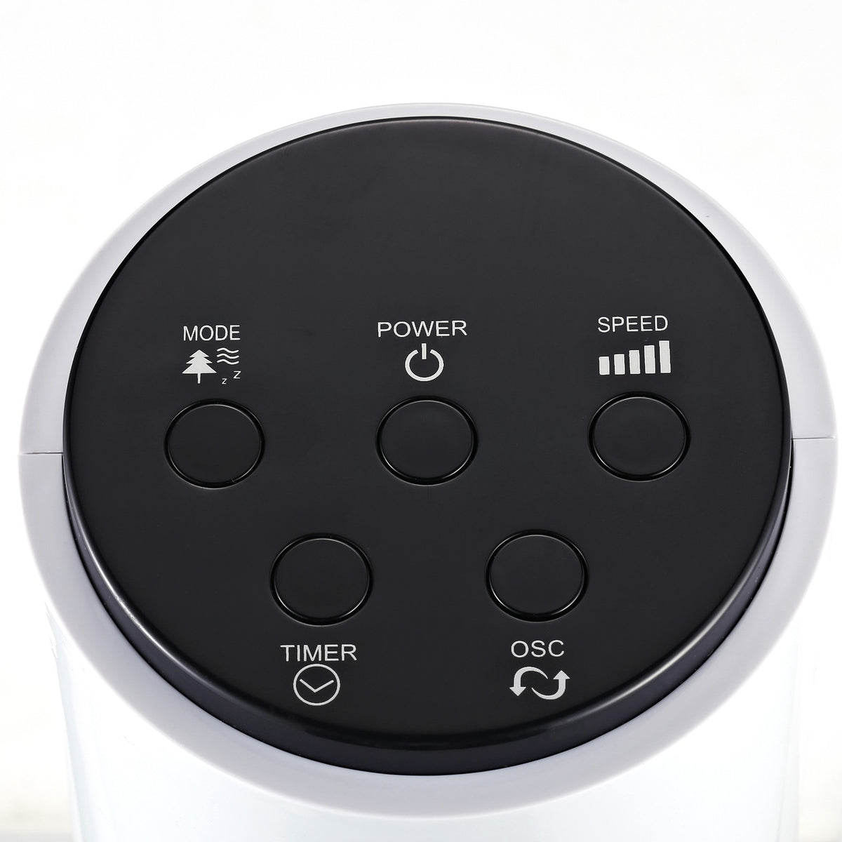 Tower Fan 70° Oscillating Pedestal Fan 96Cm 45W 3 Modes Abs Plastic White+Black