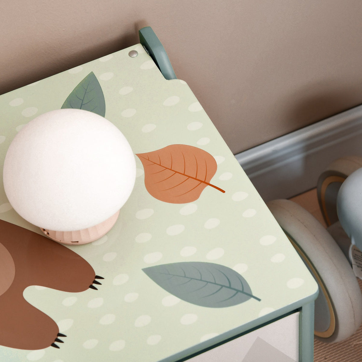 Toy Box with Lid, Toy Chest with Cute Animal Design, Storage Box with Lid Safety Hinge Handle, for Kids Room, Bedroom, Green