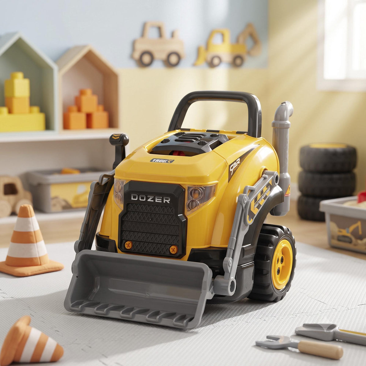 Toy Excavator Repair Set with Lights & Sound, 68 Pieces