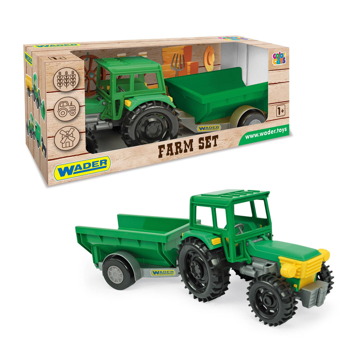 Tractor and Trailer Toy Set, 39 cm, Interactive Features