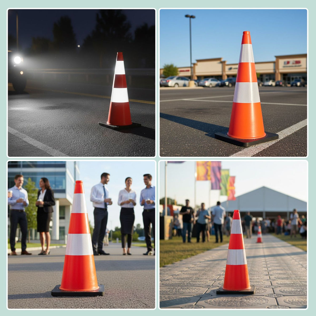 Traffic Cone 75 cm – Heavy Duty, Reflective Stripes