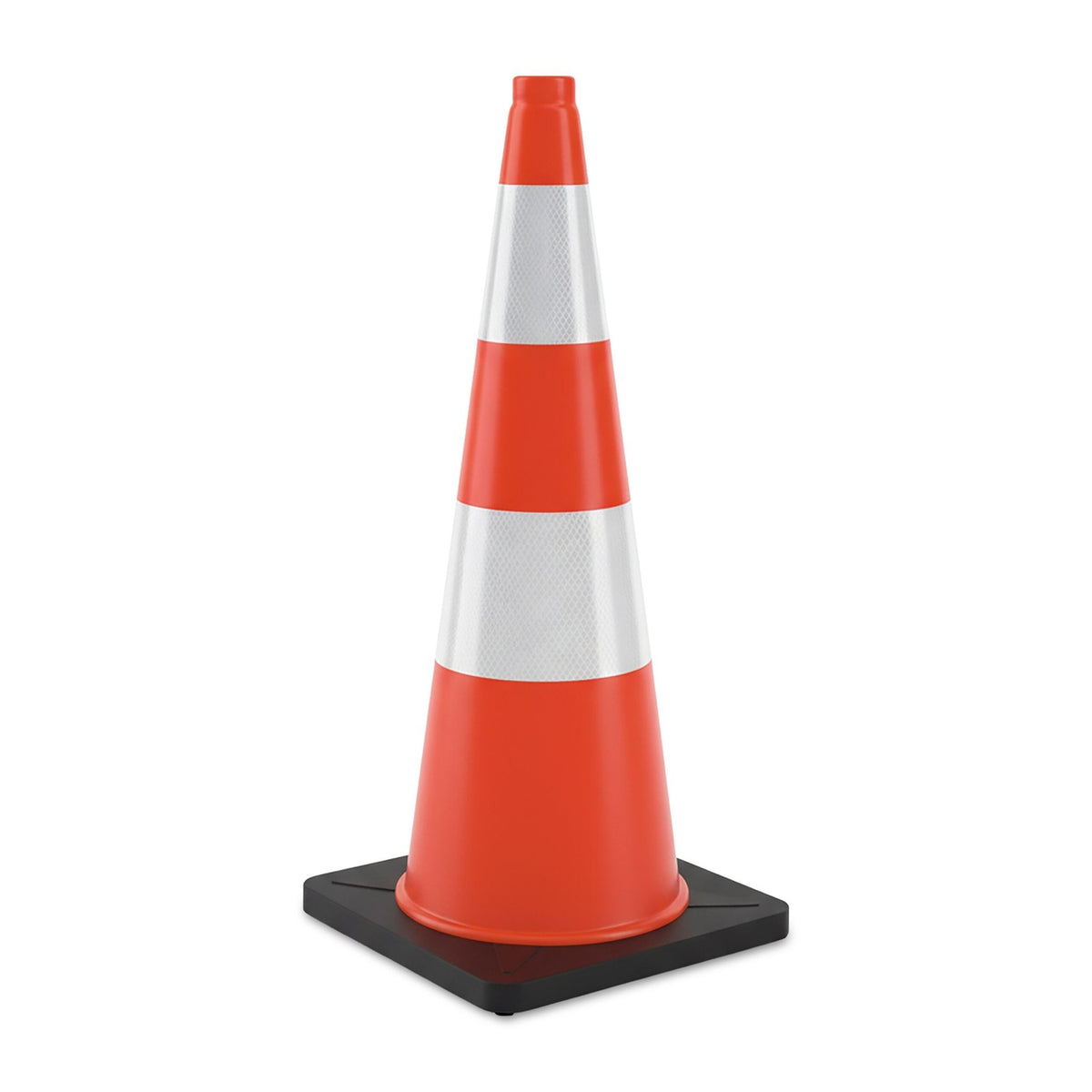 Traffic Cone 90 cm, Heavy-Duty, Reflective Stripes