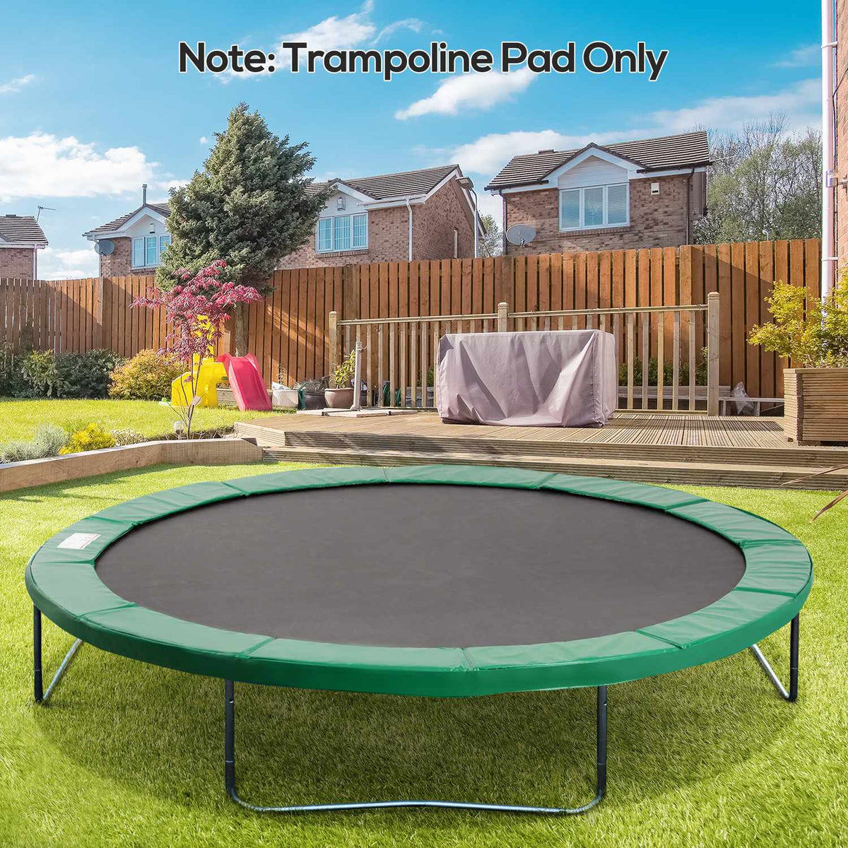 Trampoline Accessory Set Edge Cover, Safety Net, For 8Ft-15Ft, Ø 366Cm, Green
