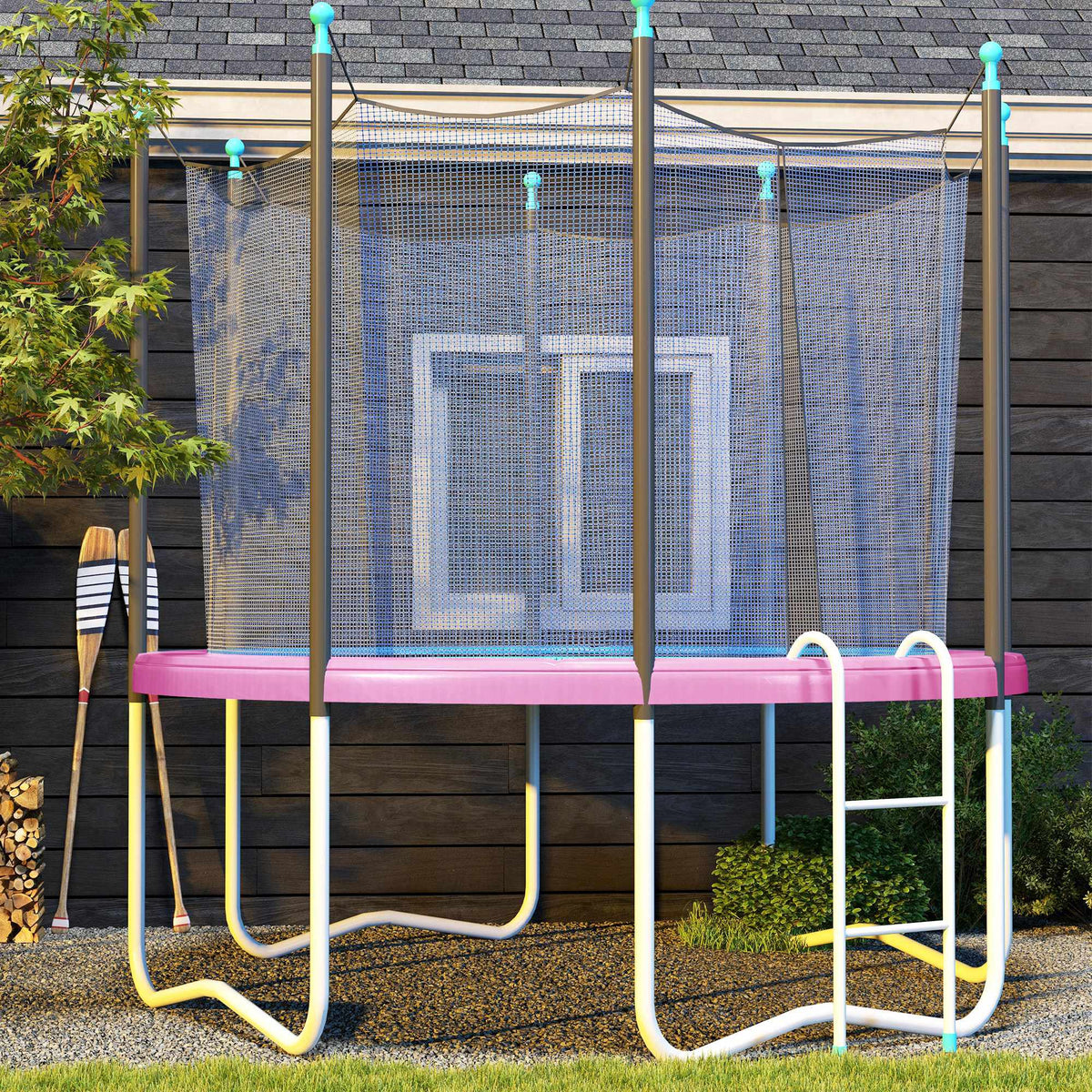 Trampoline Edge Cover, Waterproof, Tear-Resistant, Ø305 cm, Pink