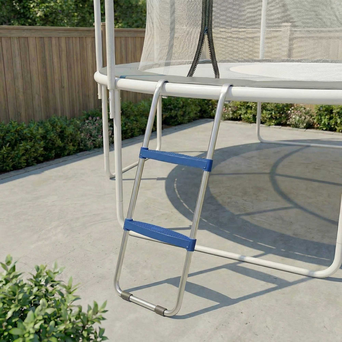 Trampoline Ladder 2 Steps, 150 kg Capacity, Blue