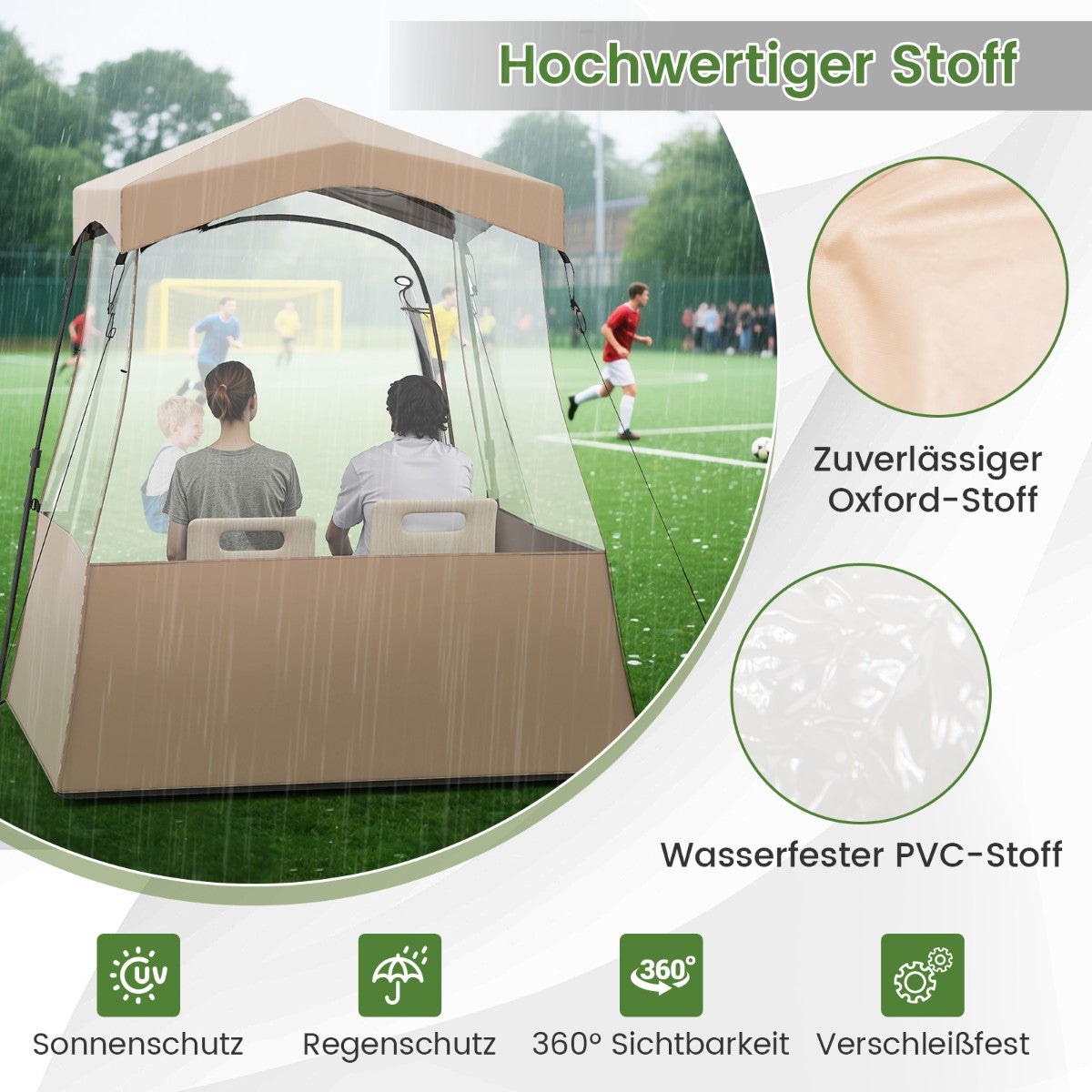 Transparent Outdoor Tent – 180x180x193 cm, Weatherproof, Portable