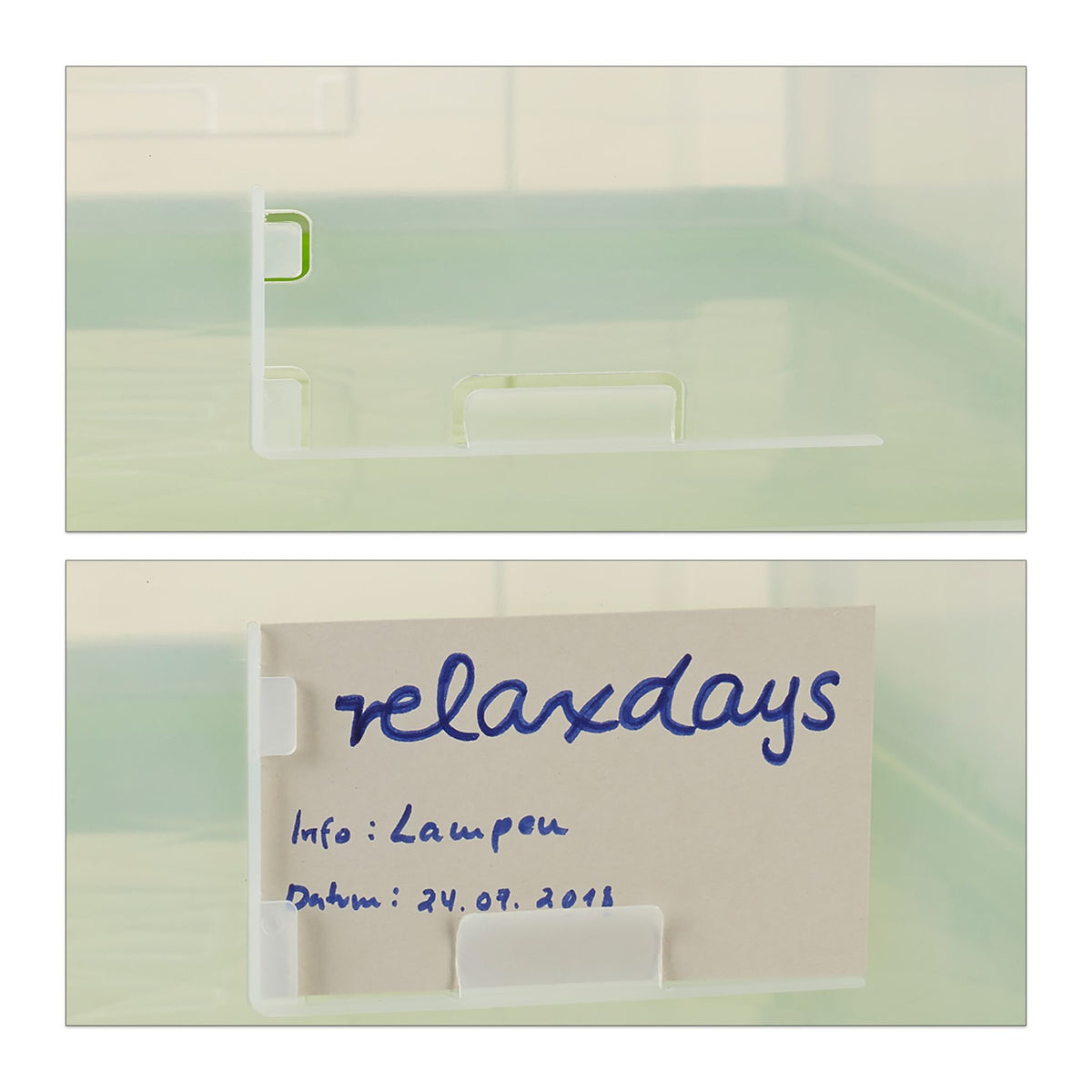Transparent transport box with lid