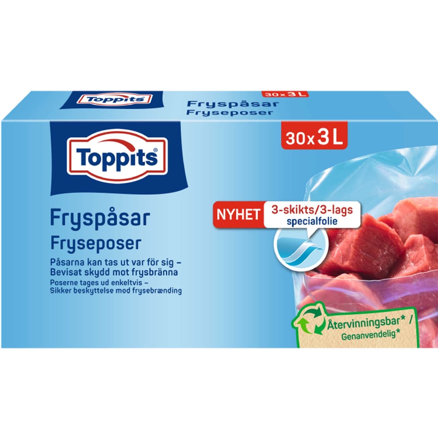 Trash Bags 3L, Pack of 30