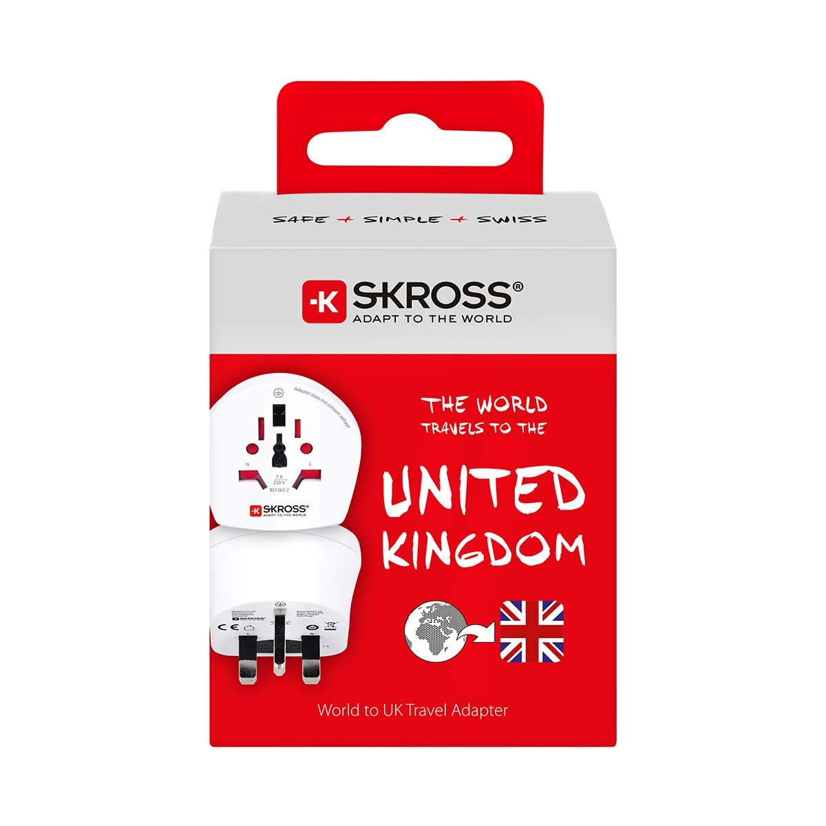 Travel Adapter World-to-UK Earthed