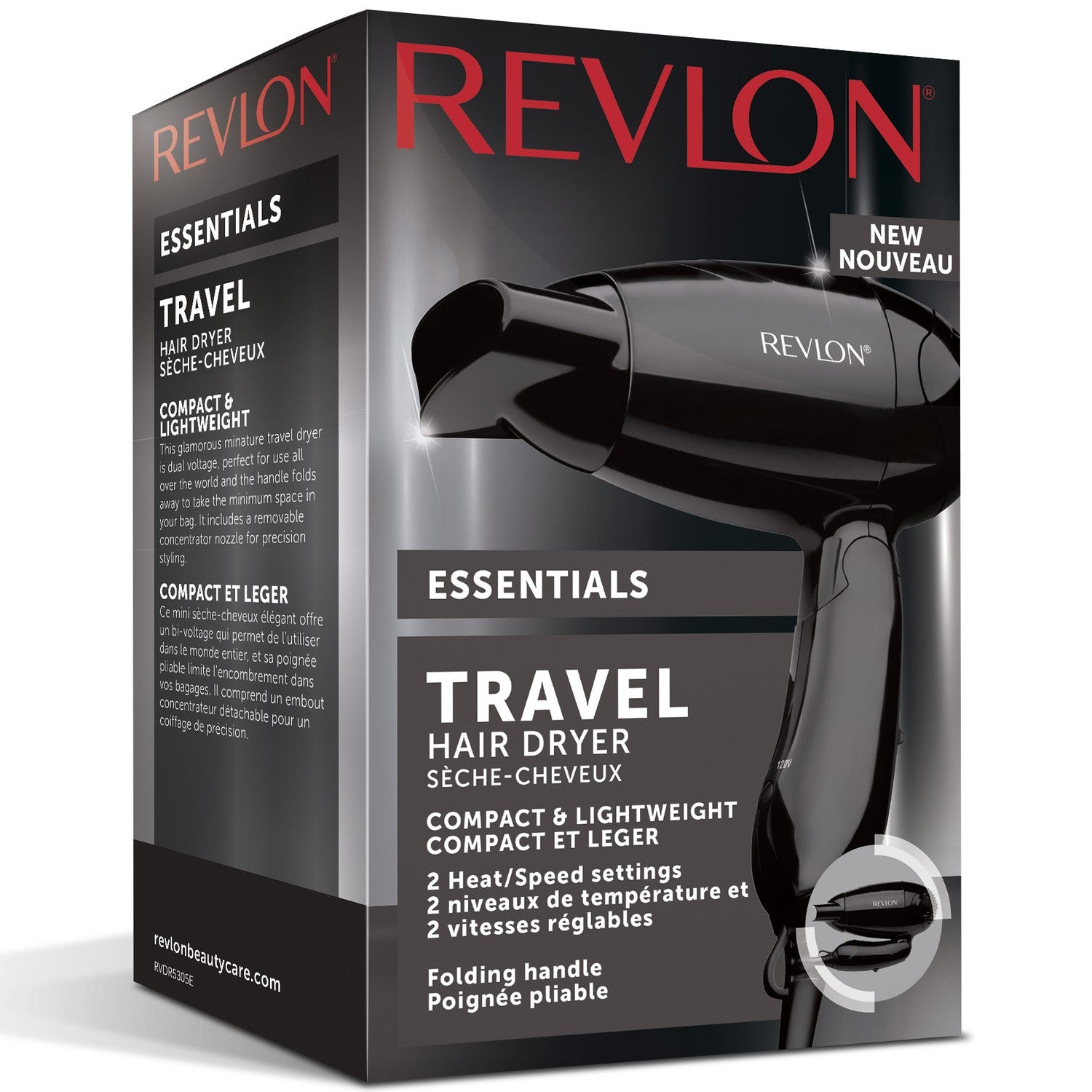 Travel hair dryer 120-230V RVDR5305
