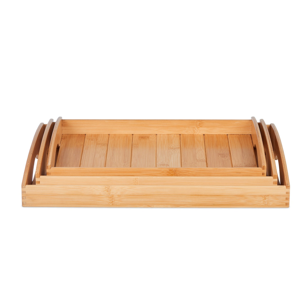 Trays in bamboo - set of 3
