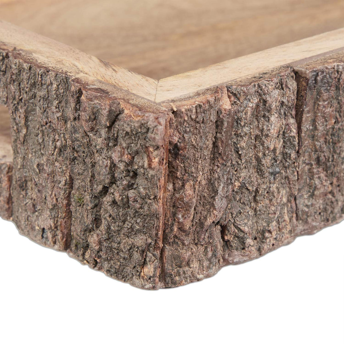 Trays in mango wood - set of 3